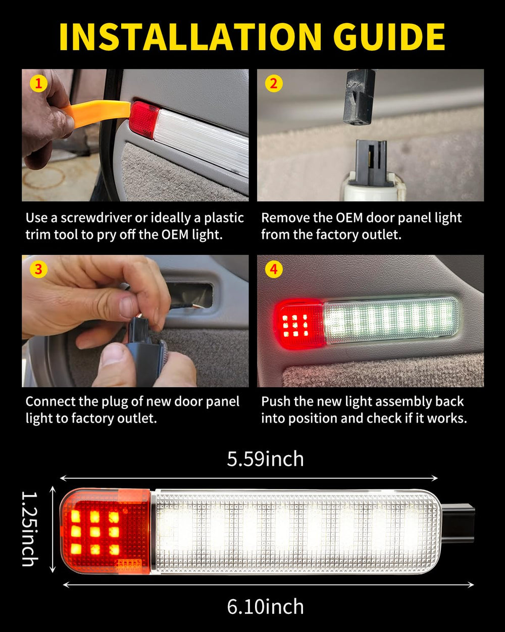 Asgohme four-light kit packaging highlights broad model compatibility.