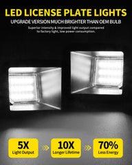 Asgohme license plate light bright white output demonstrating illumination