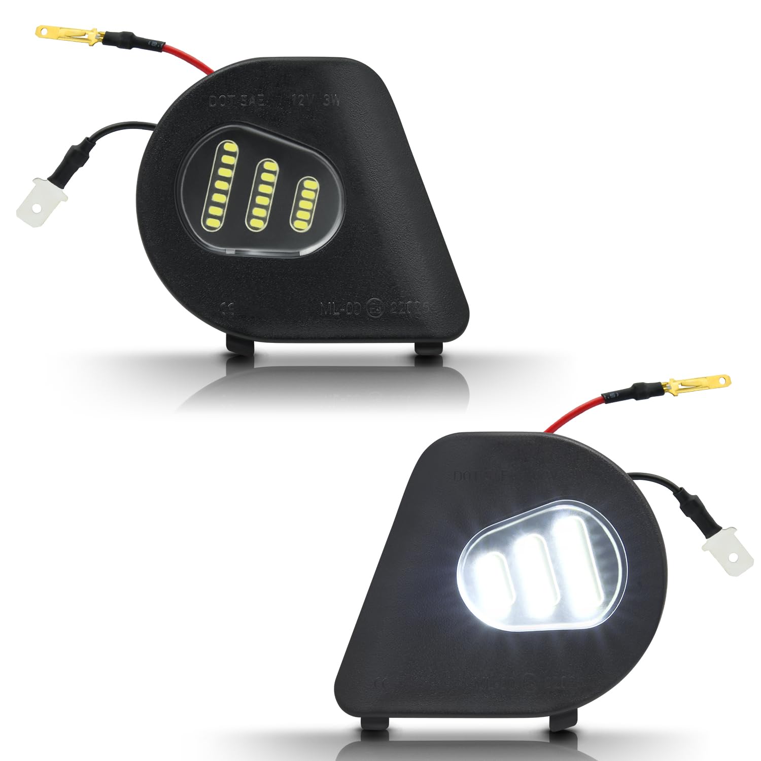 Asgohme LED side mirror puddle light on Ram 1500 driver side for improved night visibility