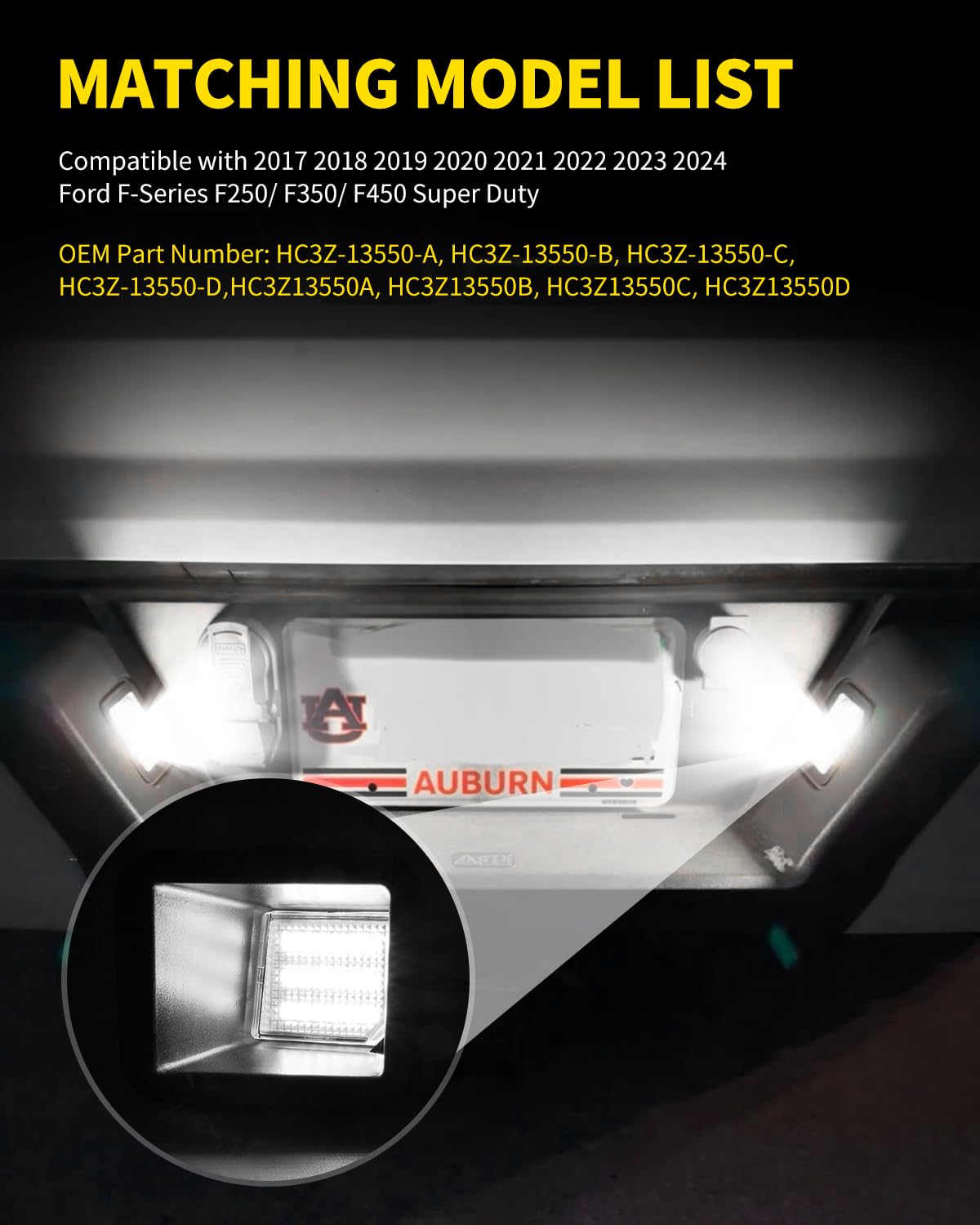 Asgohme license plate light plug-and-play install using original socket