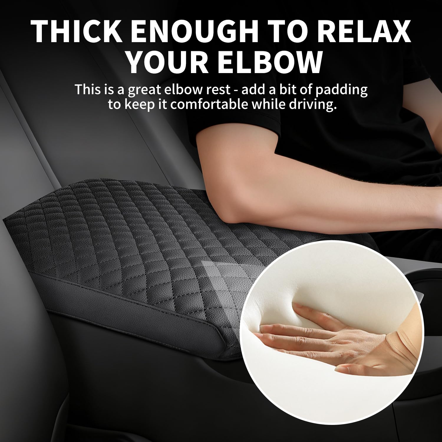 Asgohme non-slip backing keeps the cover from shifting during driving