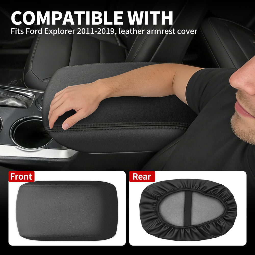 Close-up of Asgohme premium microfiber leather armrest material and texture