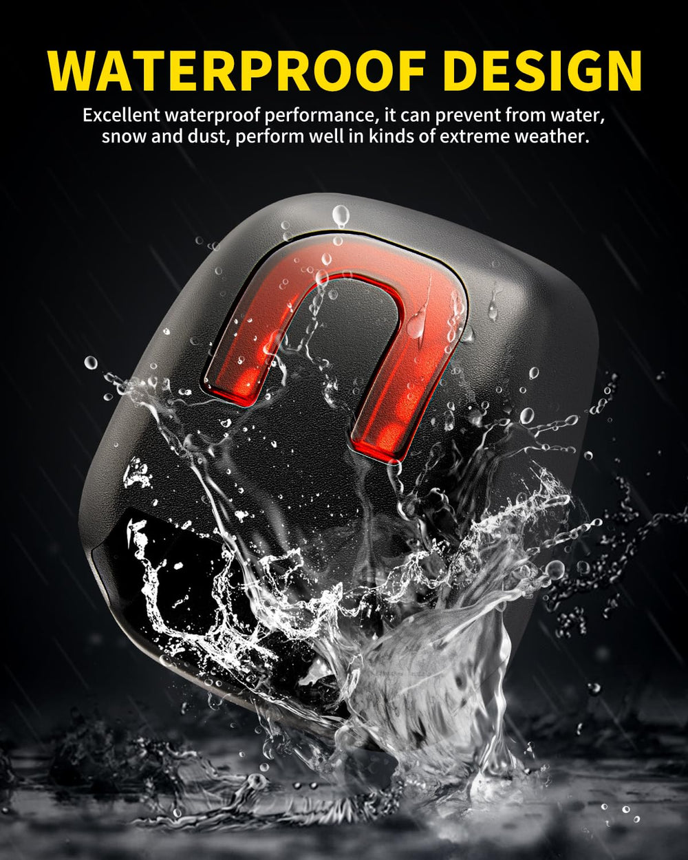 Asgohme waterproof seal protects against rain and snow.