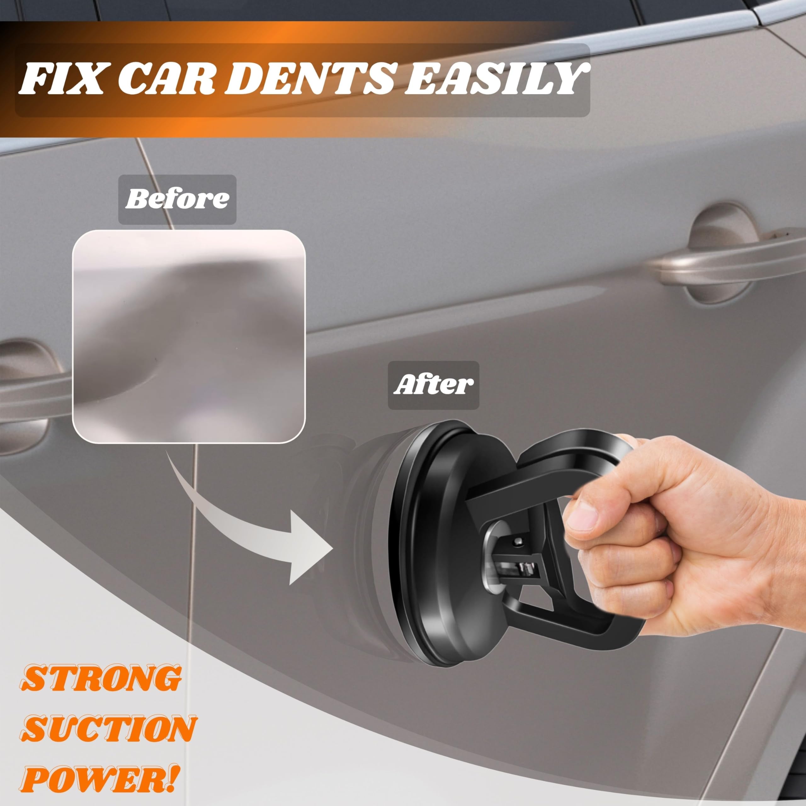 AshCreations small dent puller in action on a dented panel