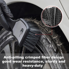 AsherRybrolon stiff-bristle tire brush tackles mud and grime effectively