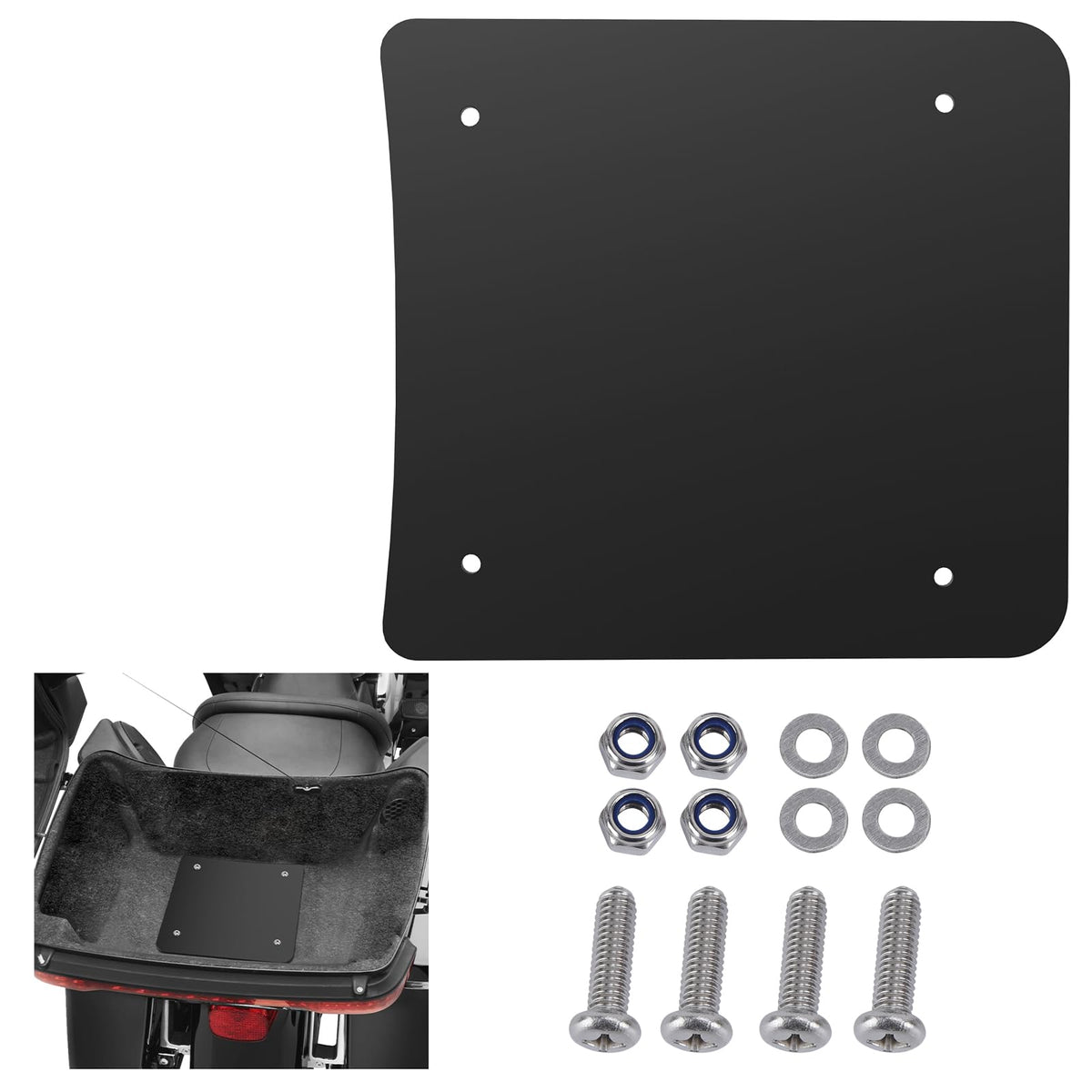 AshKiz Tour Pack Plate side view showing slim profile for secure luggage fit.