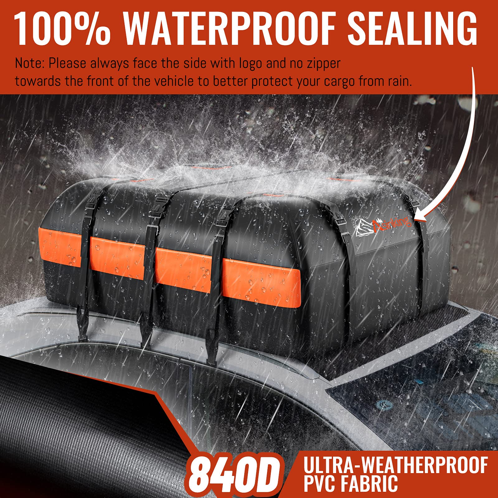 Asinking 840D material closeup highlighting rugged durability for long road travels