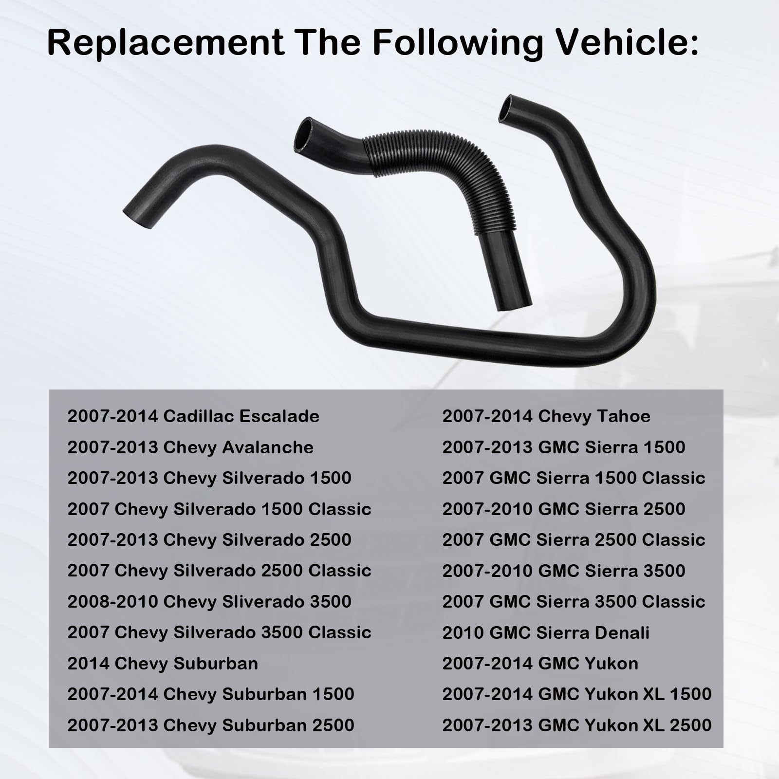 ASKALL upper and lower radiator hose kit for Escalade and Tahoe fit