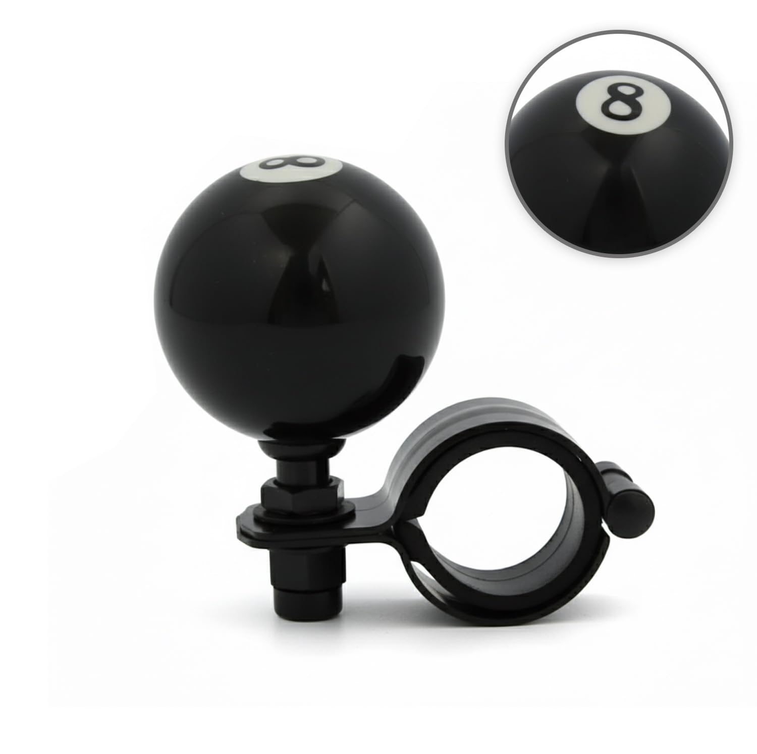 ASLEY 8-ball steering spinner knob for smooth one-handed control on trucks and cars