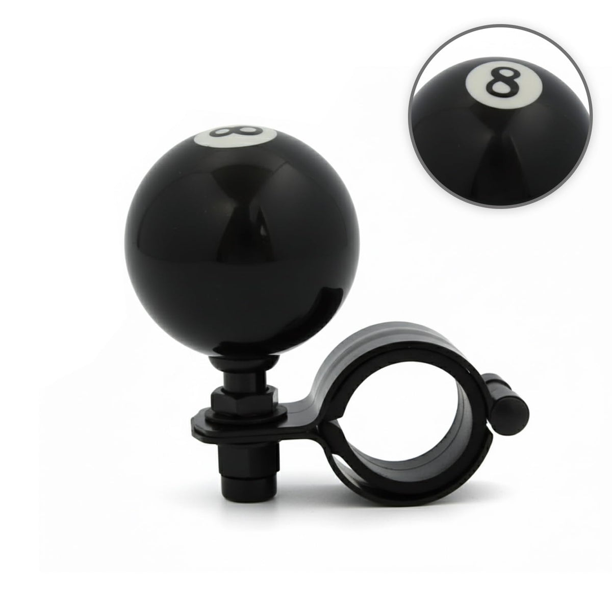 ASLEY 8-ball steering spinner knob for smooth one-handed control on trucks and cars