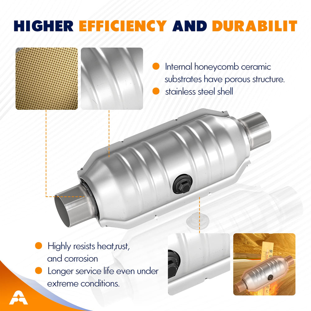 ASOPARTS 2.5-inch universal catalytic converter arrives as a ready-to-install unit