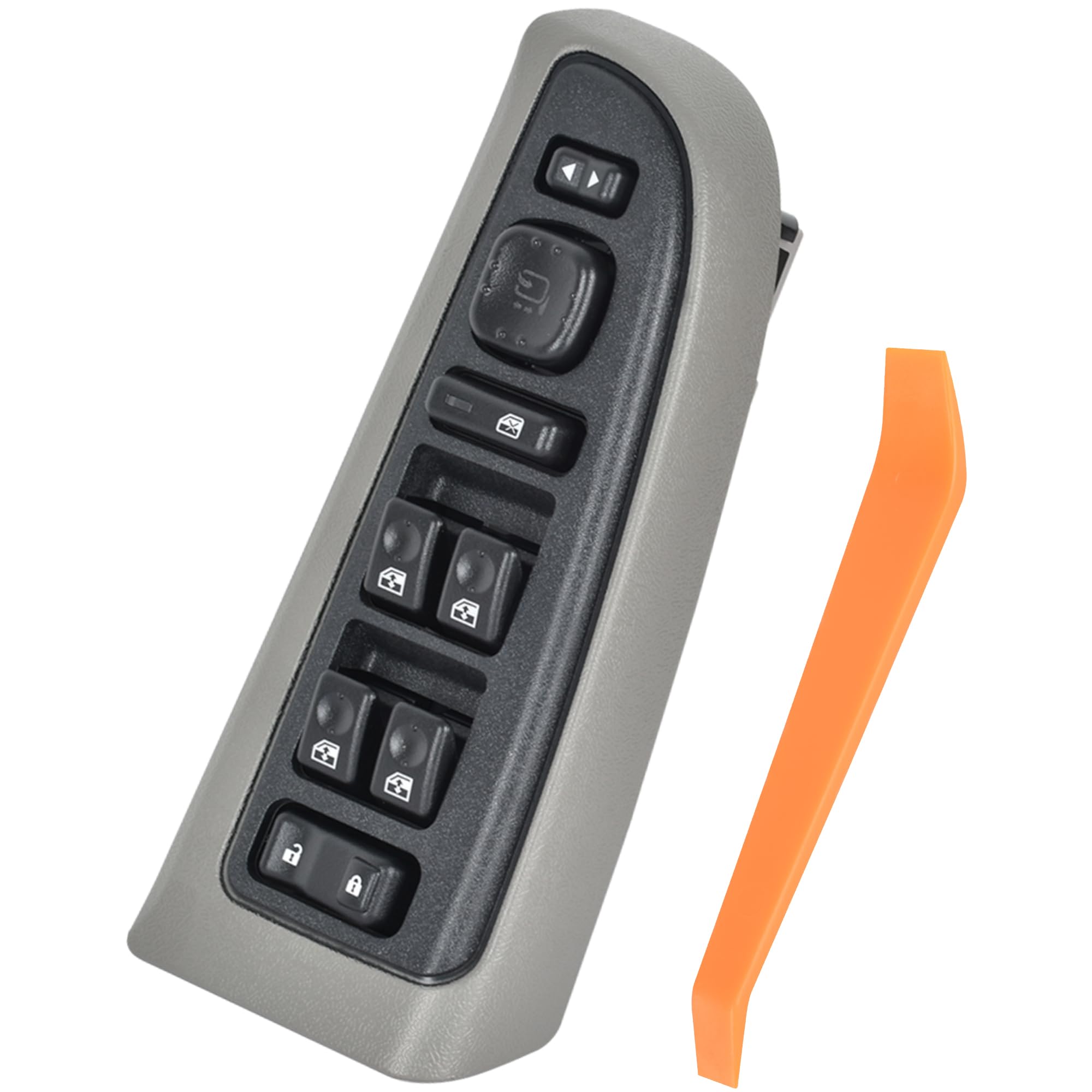 ASOPARTS front driver-side window switch with gray bezel for reliable daily use.