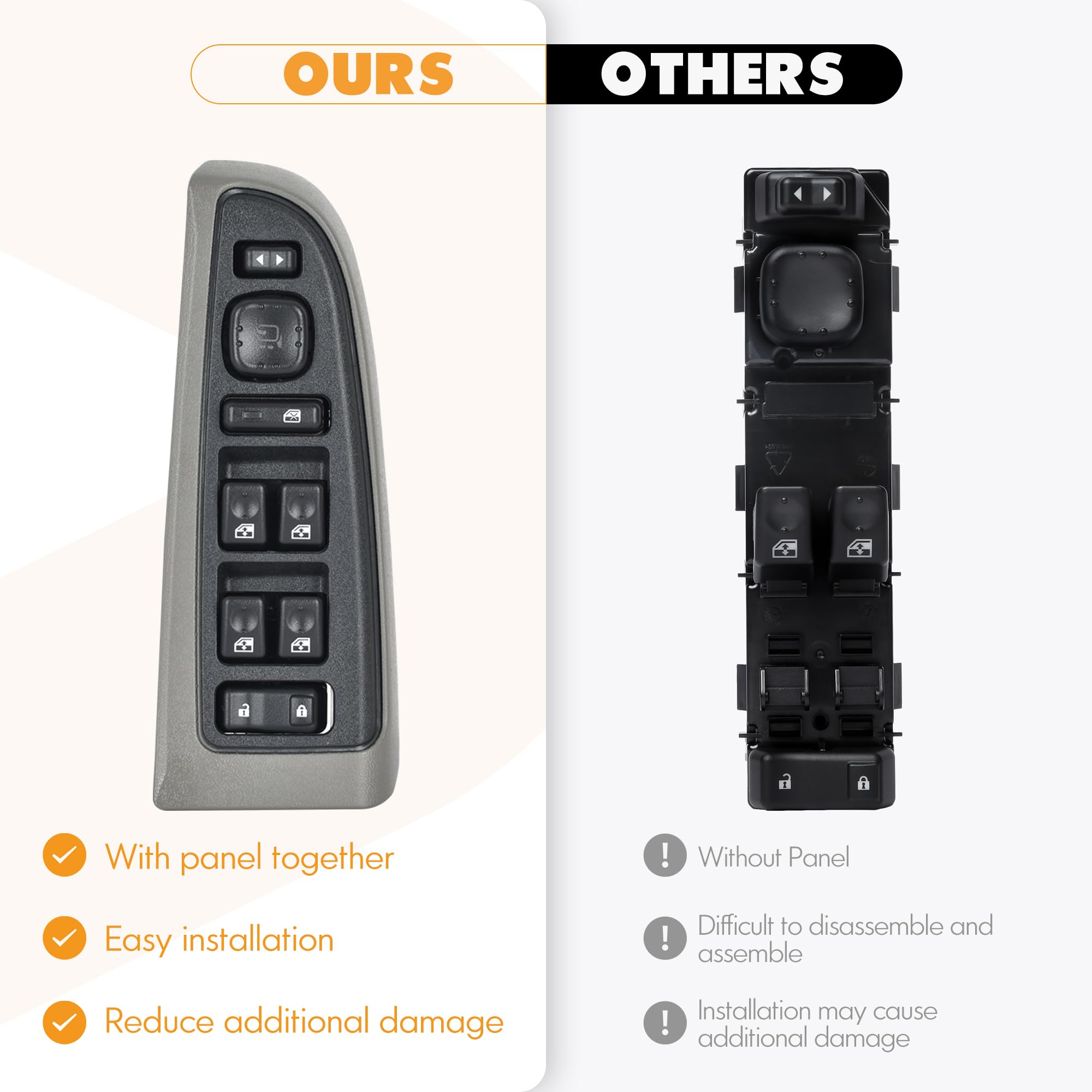 ASOPARTS Sierra 3500 window switch replacement with durable housing.