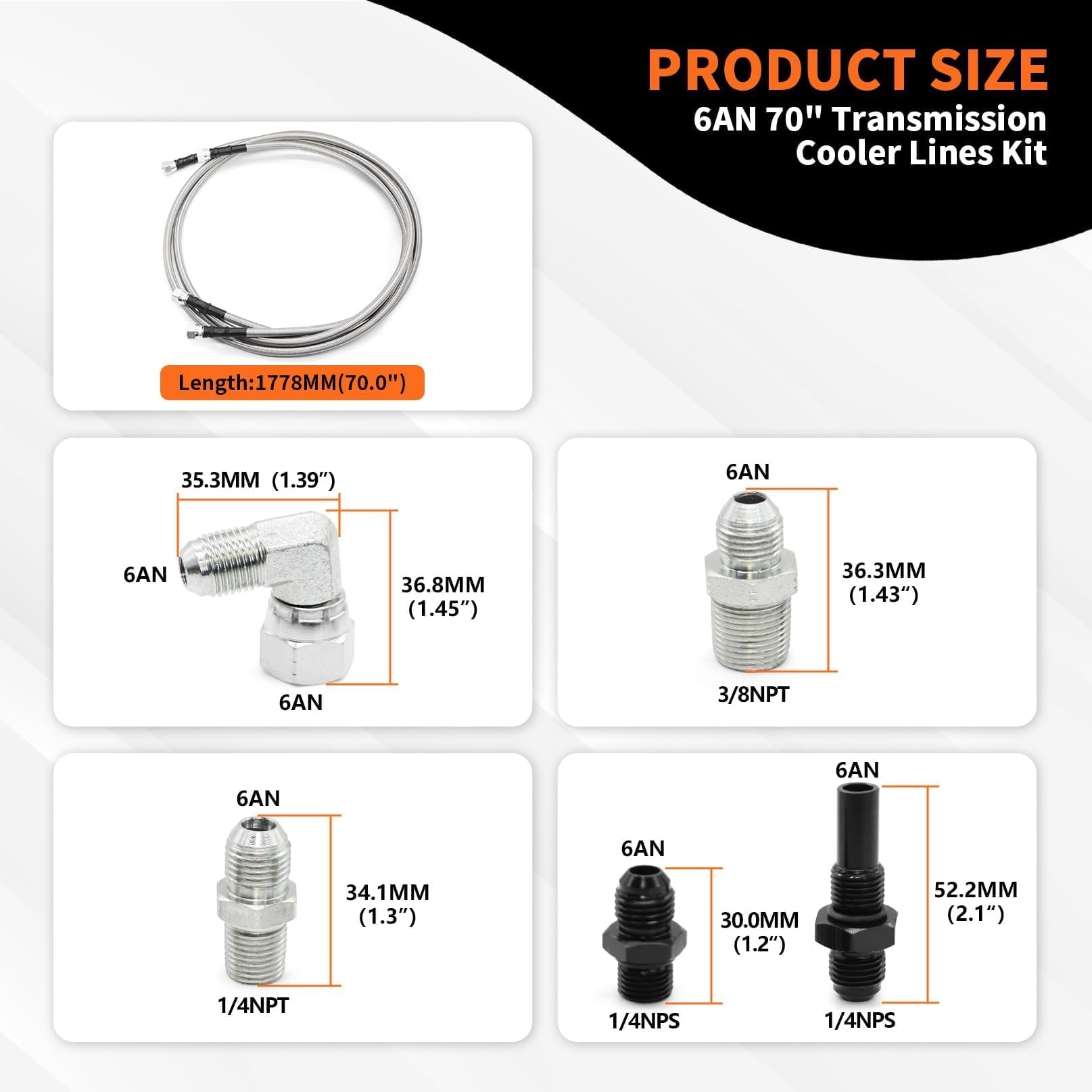 Aspaton 6AN to 3/8NPT adapter supports common cooler ports.