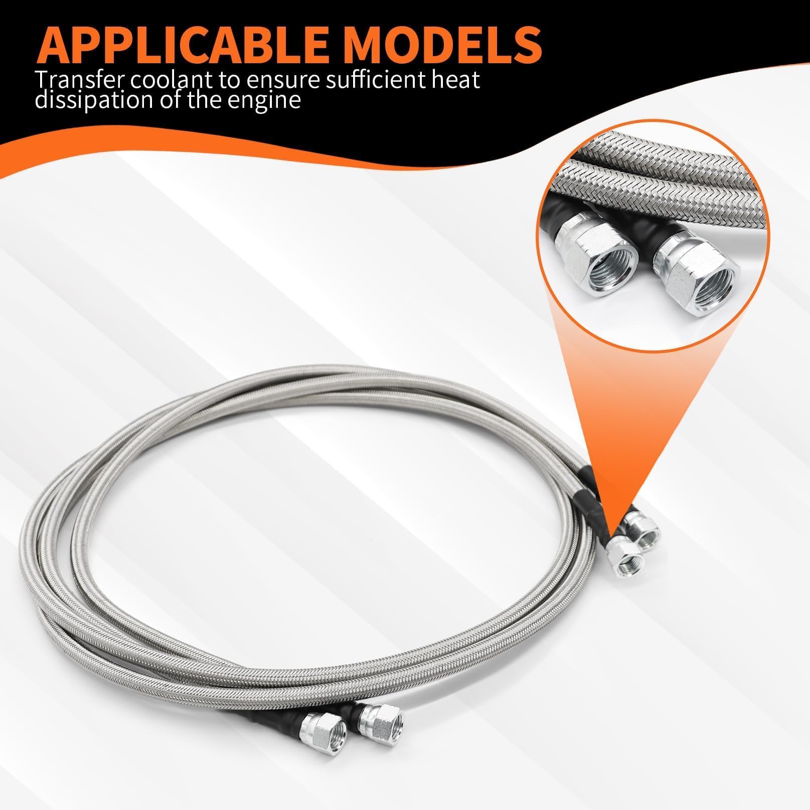 Aspaton 90-degree 6AN adapter enables compact hose routing.