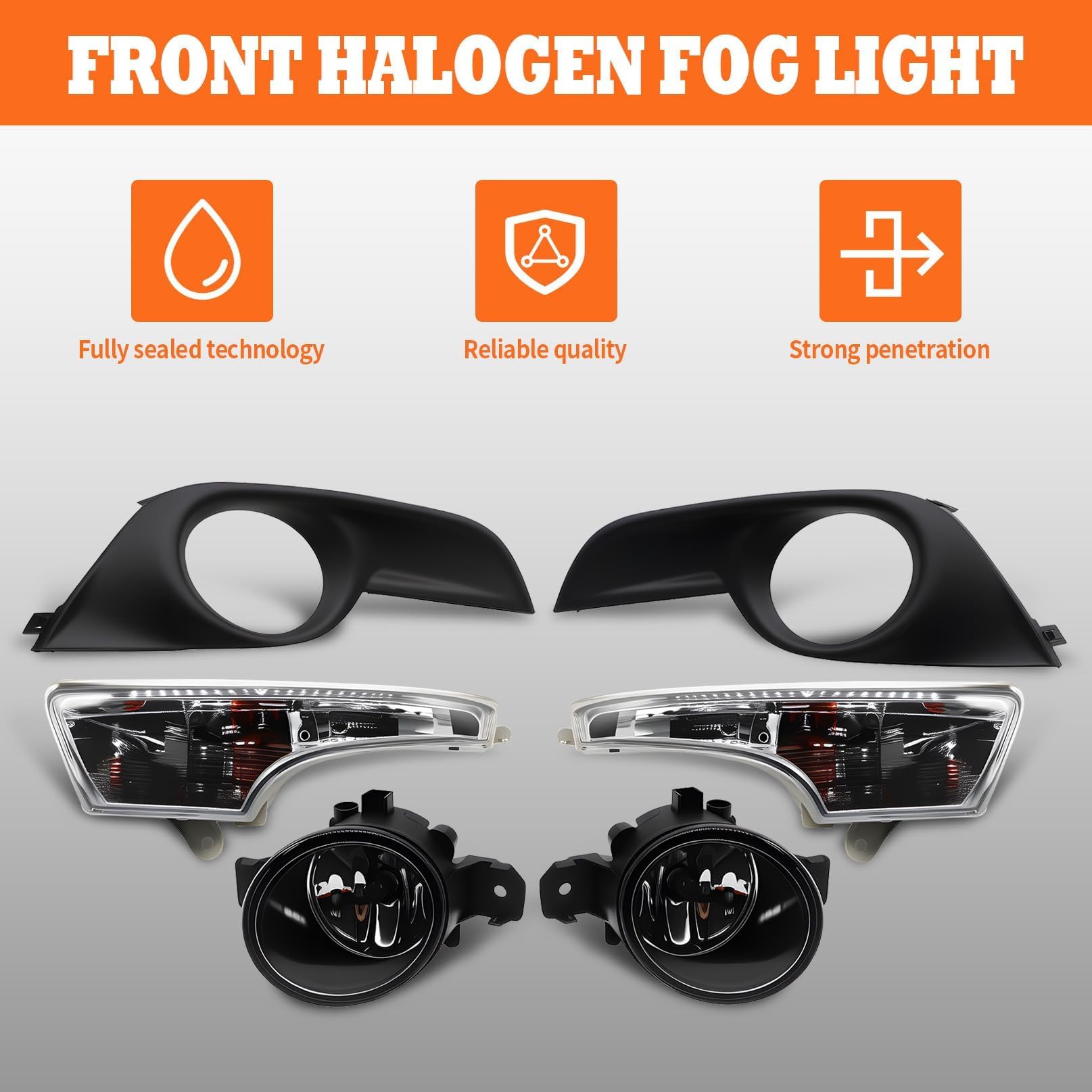 Aspaton fog light assembly right delivers broad beam for safer night rides.