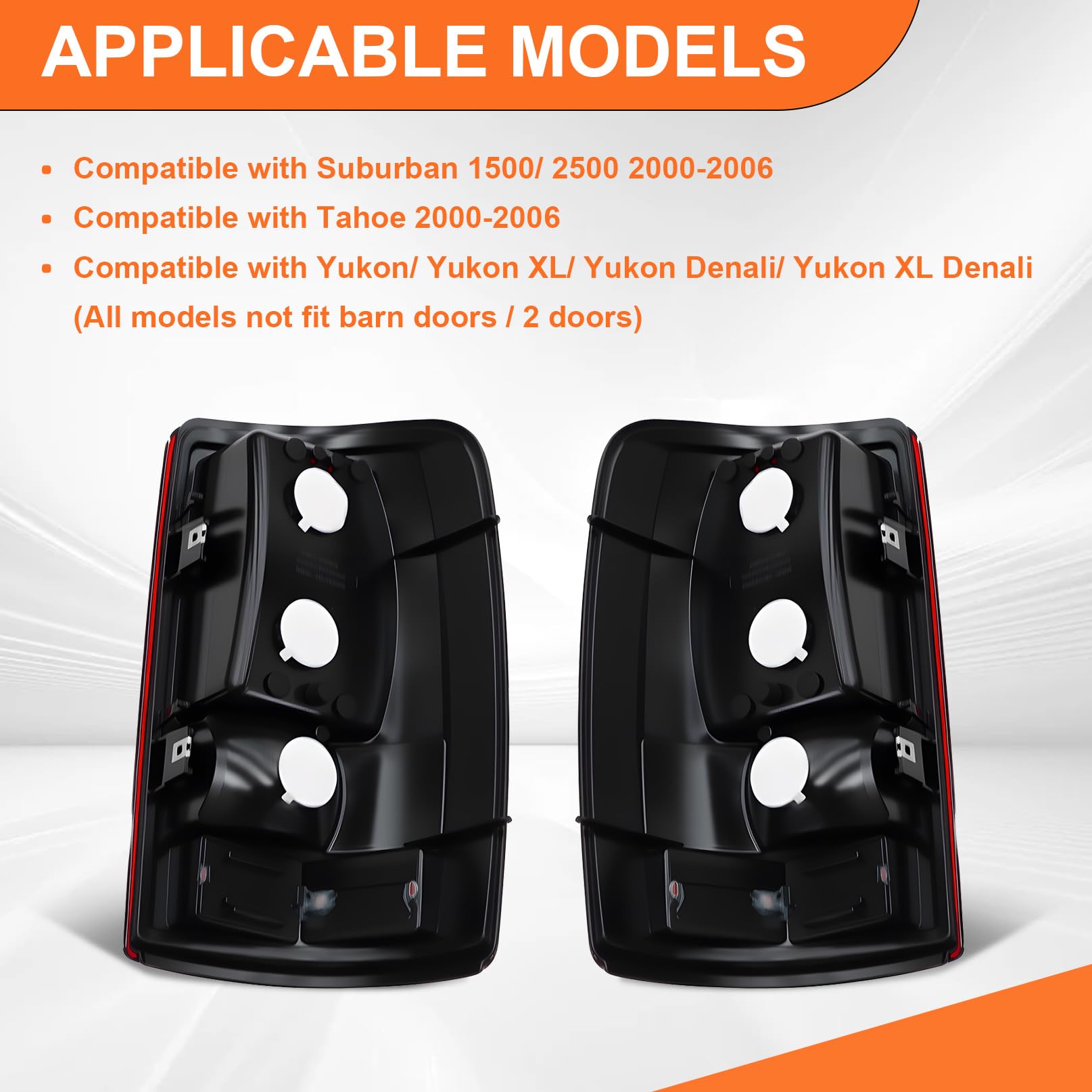 Aspaton red tail light for Tahoe passenger side enhances rear signaling at night.