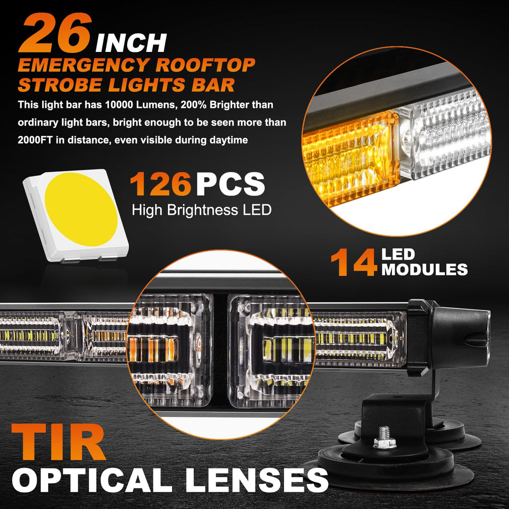 ASPL 26-inch rooftop light bar side view rugged chassis for all-weather signaling