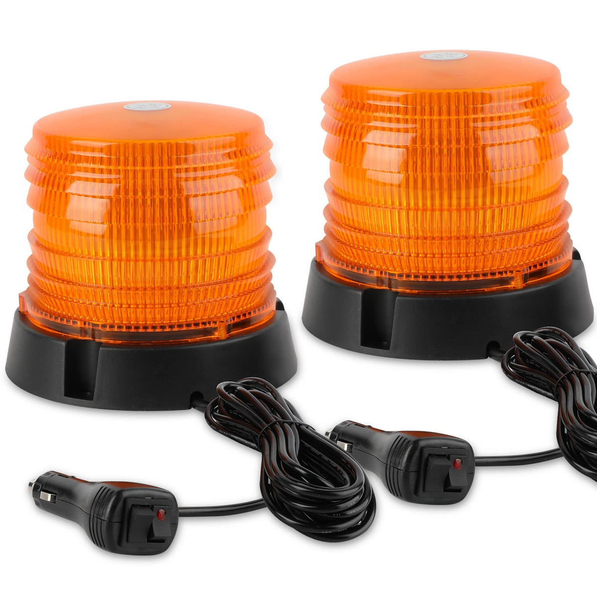 ASPL 2pc LED warning beacon with 60 LEDs for high vehicle visibility