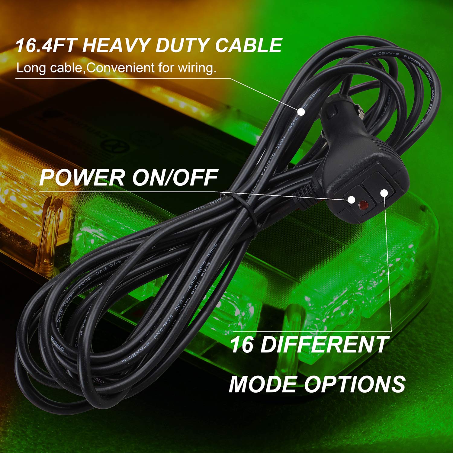 ASPL strobe bar plugs into 12-24V for quick setup