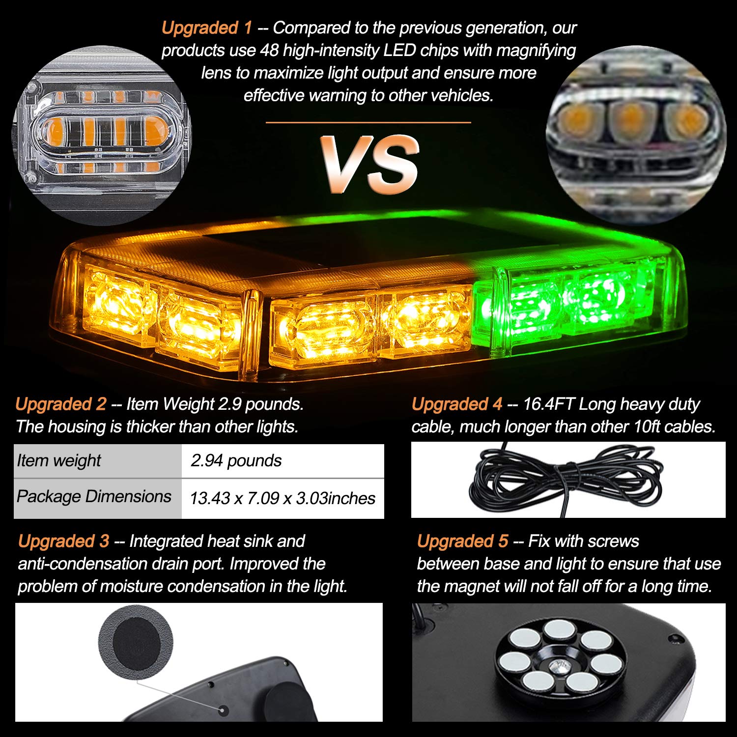 ASPL strobe bar on vehicle roof improves conspicuity for drivers