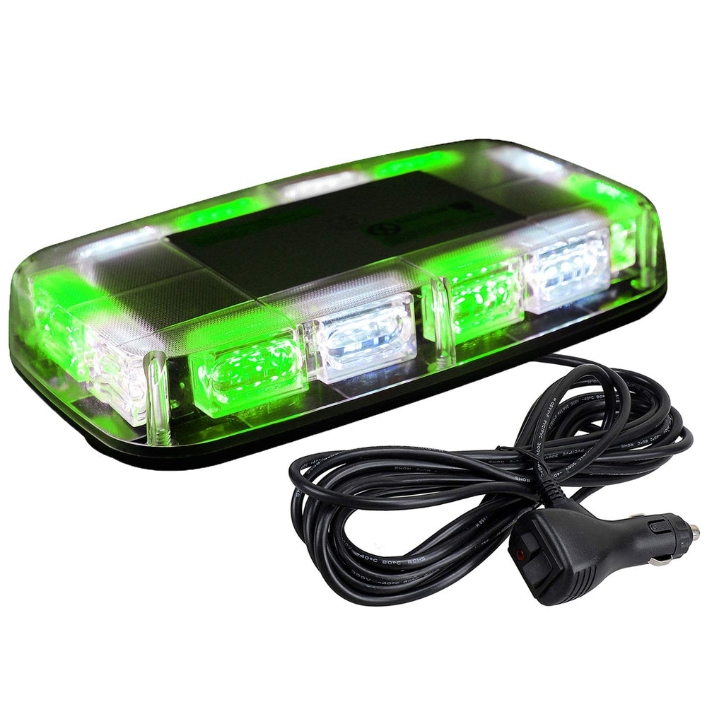 ASPL 48LED roof top strobe with green/white light improves daytime and nighttime visibility.