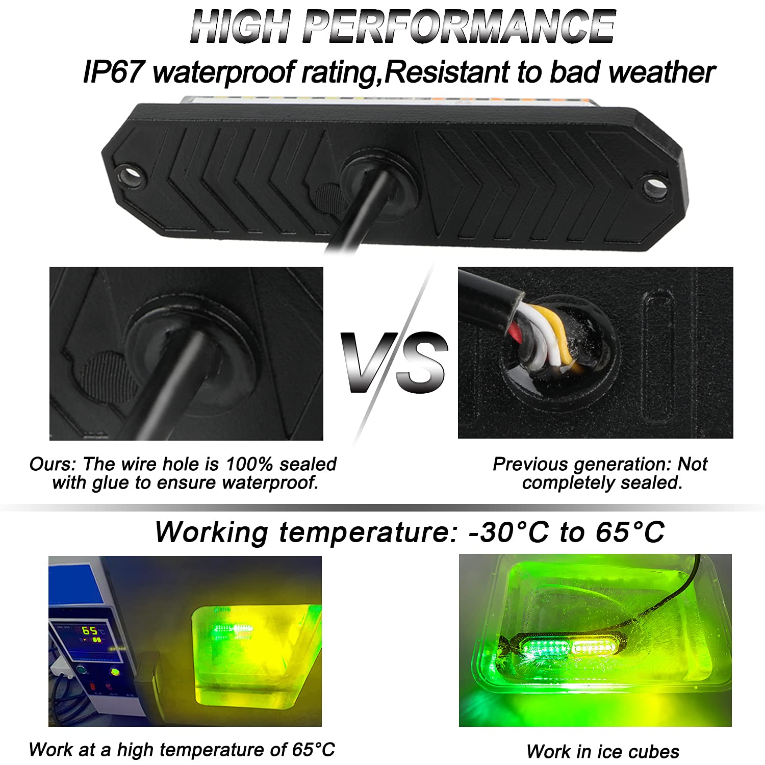 ASPL 8Pcs sync strobe light emergency beacon with flashing patterns