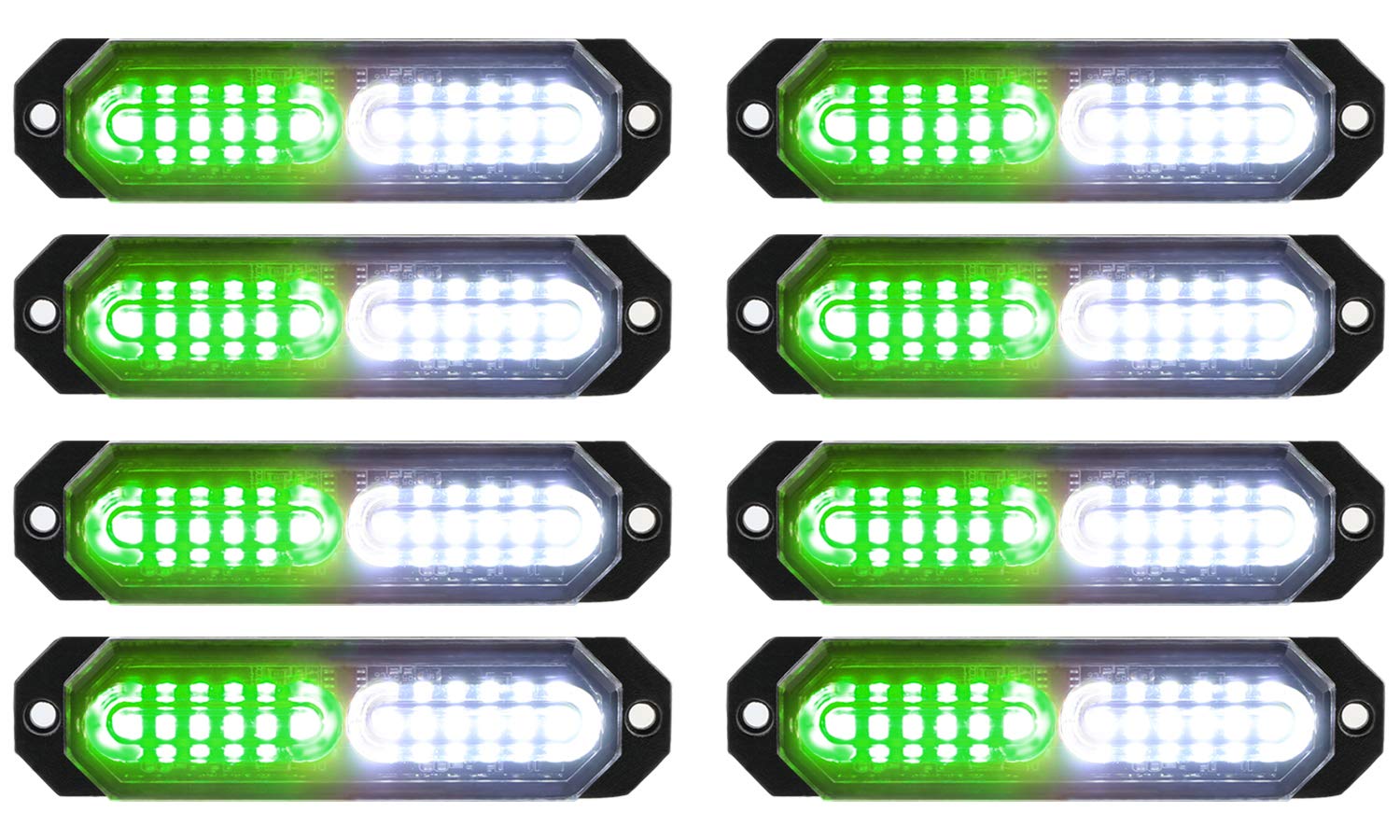 ASPL 8pcs strobe light mounted on grille for enhanced visibility.