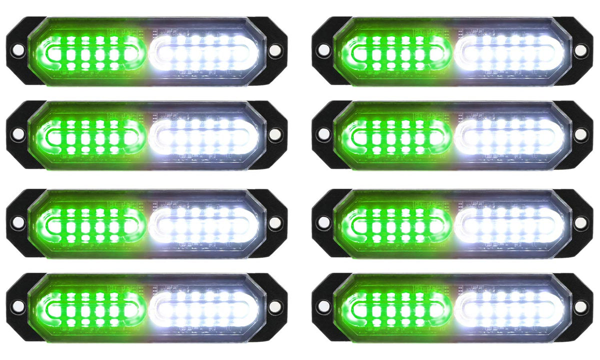 ASPL 8pcs strobe light mounted on grille for enhanced visibility.