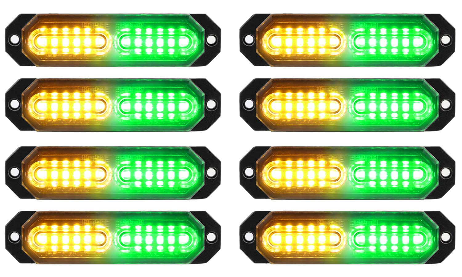 ASPL 8Pcs sync strobe light side view for high visibility