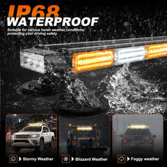 ASPL IP68 weatherproof emergency strobe bar all-weather reliability during rain and snow
