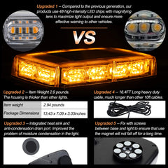 ASPL magnetic-base strobe provides stable, quick vehicle mounting.