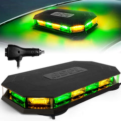 ASPL roof top beacon with 56 LEDs, amber and green, high visibility for safety.