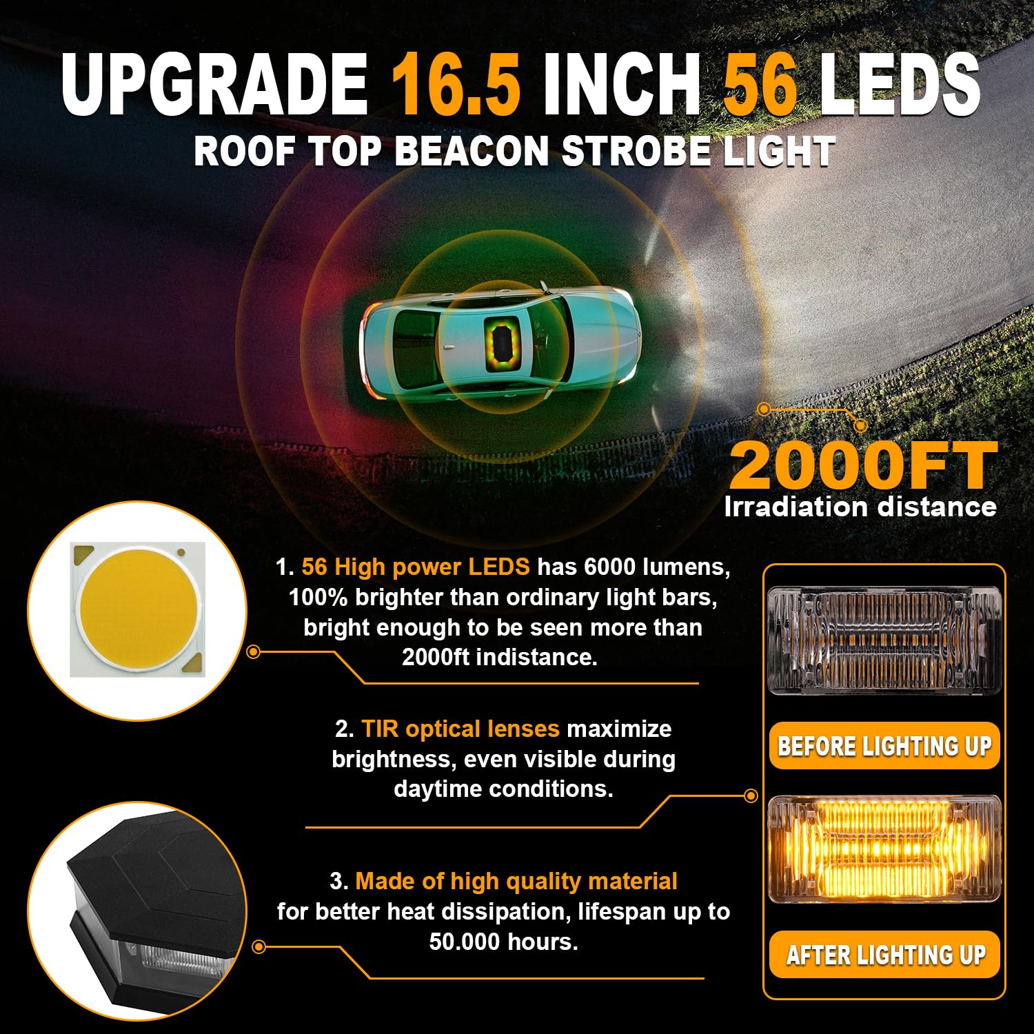ASPL magnetic base keeps the beacon secure on metal roofs.