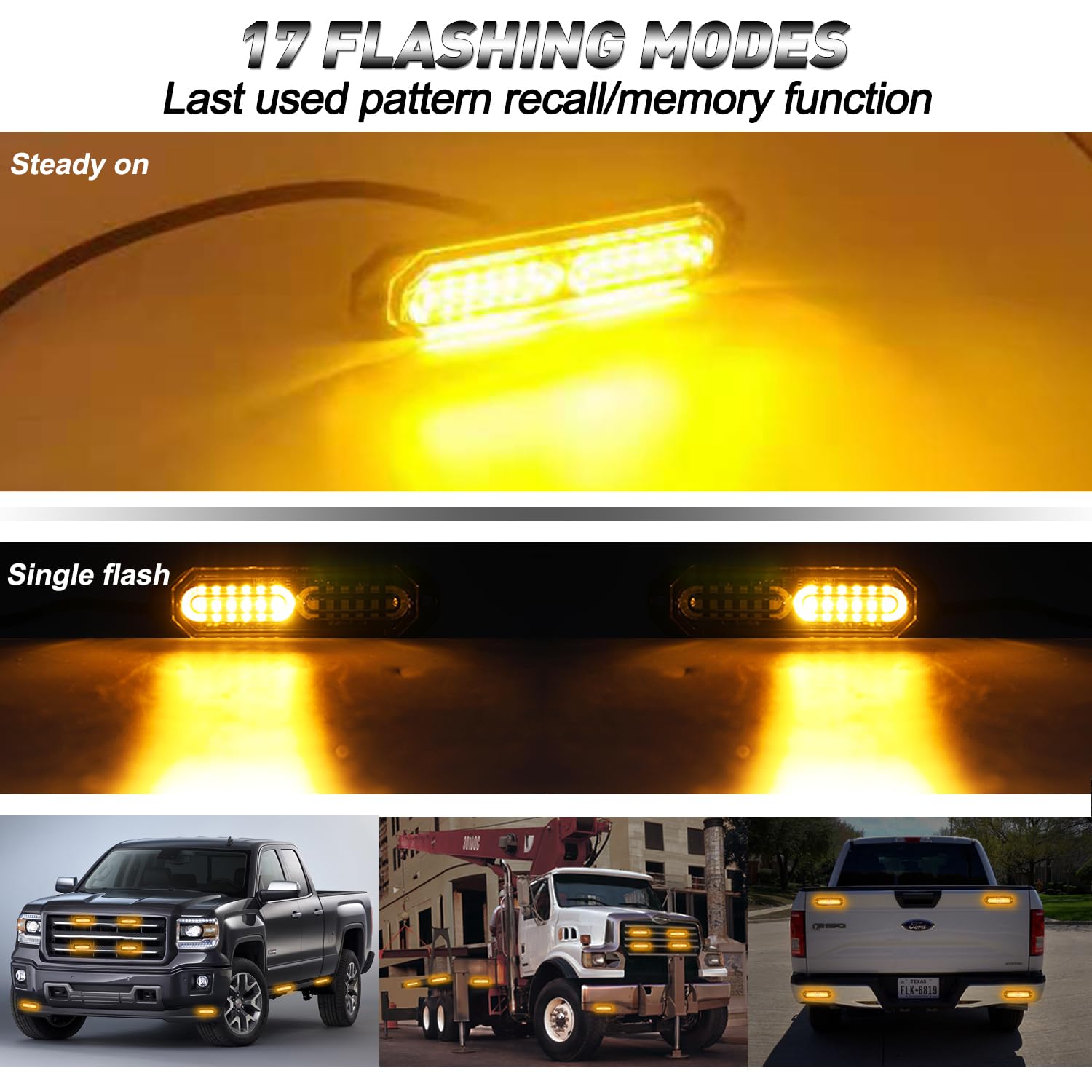 ASPL universal 12-24V vehicle strobe suitable for trucks, cars, and SUVs.