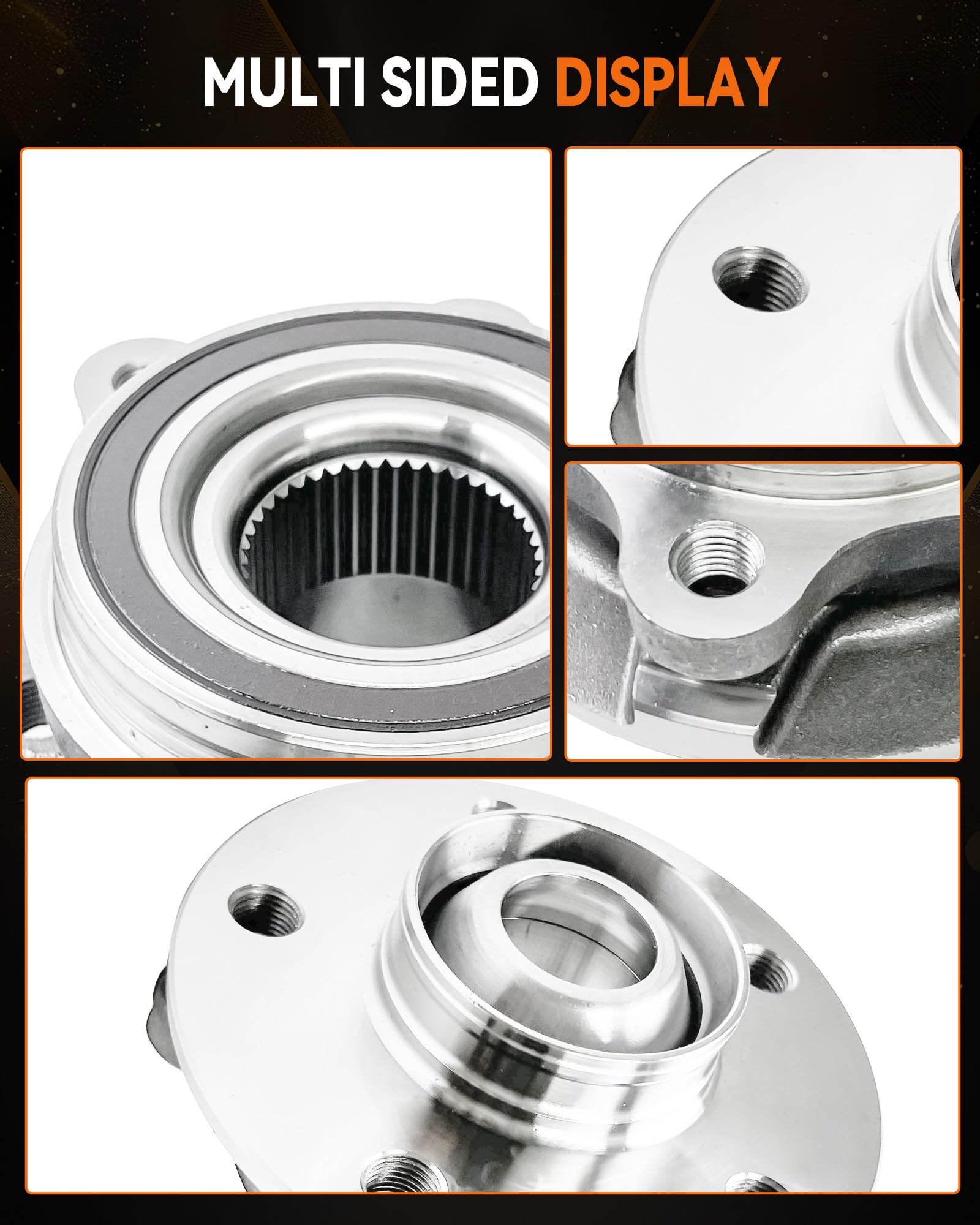 Rust-protected studs help maintain proper torque during service.