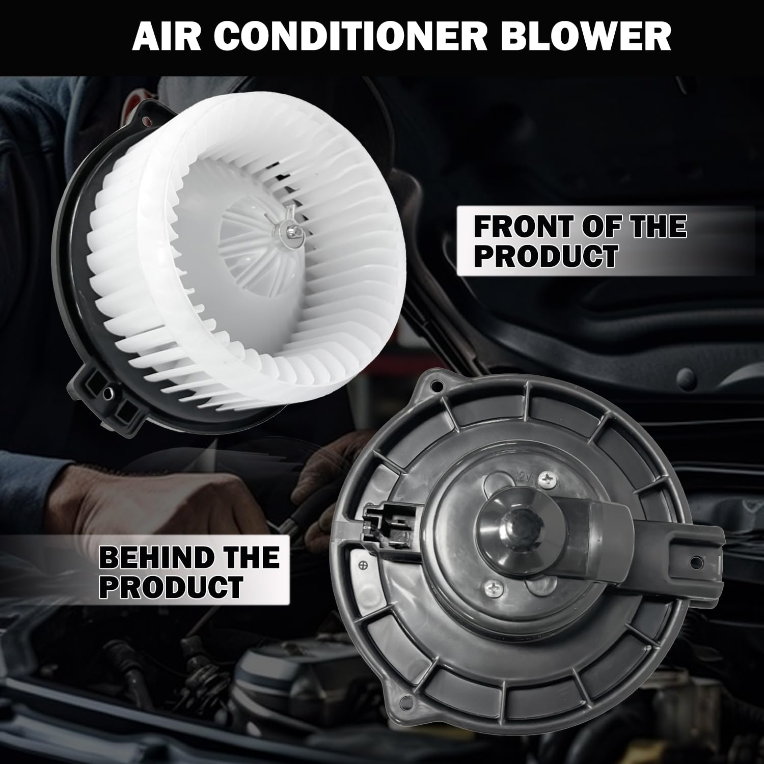 Aspligo 700054 front AC blower motor for Camry, installation-ready angle