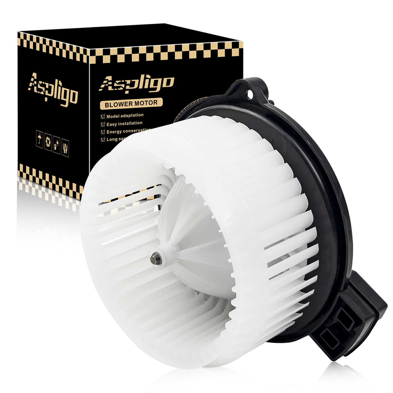 Aspligo 700247 blower motor for Honda Fit, front view, reliable fitment for 2009-2014 models.