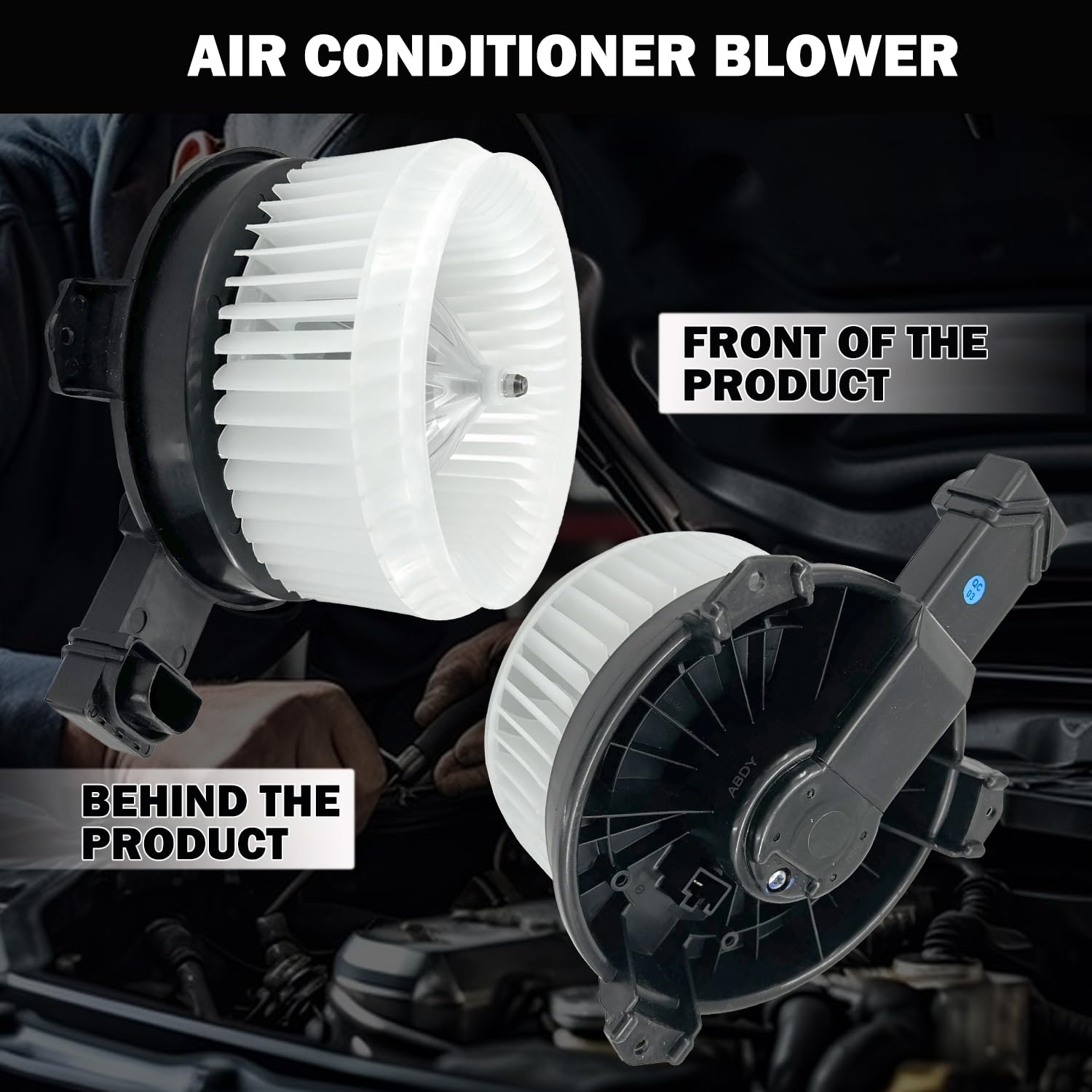 Aspligo 700257 blower motor for Acura RDX close-up highlights sturdy mounting for reliable fit.