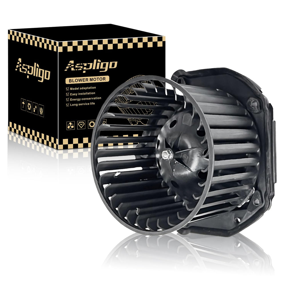 Aspligo Front 700100 blower motor angle view for easy installation and durable build.