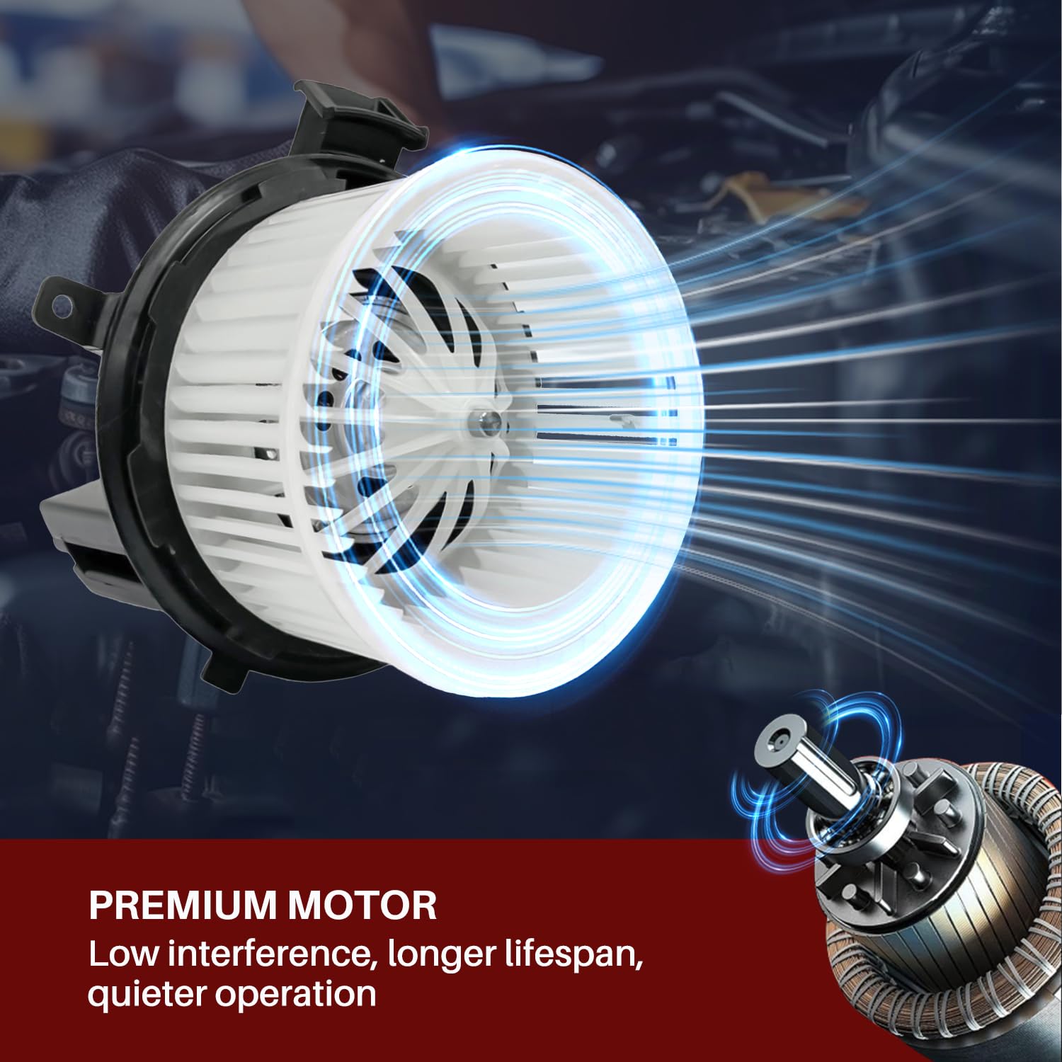 Aspligo high-quality bearings and copper windings reduce friction and heat buildup