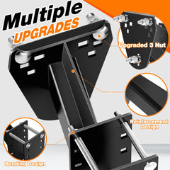 Asrnten trailer spare tire mount side view highlights rugged design ready for road vibrations.