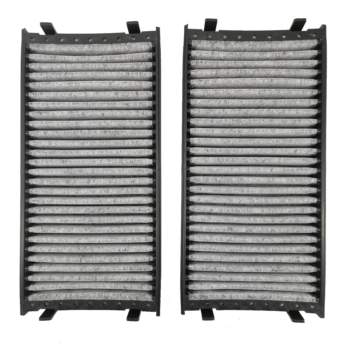 ASTAMOTOR cabin air filter activated carbon closeup for BMW X5/X6, enhanced filtration media