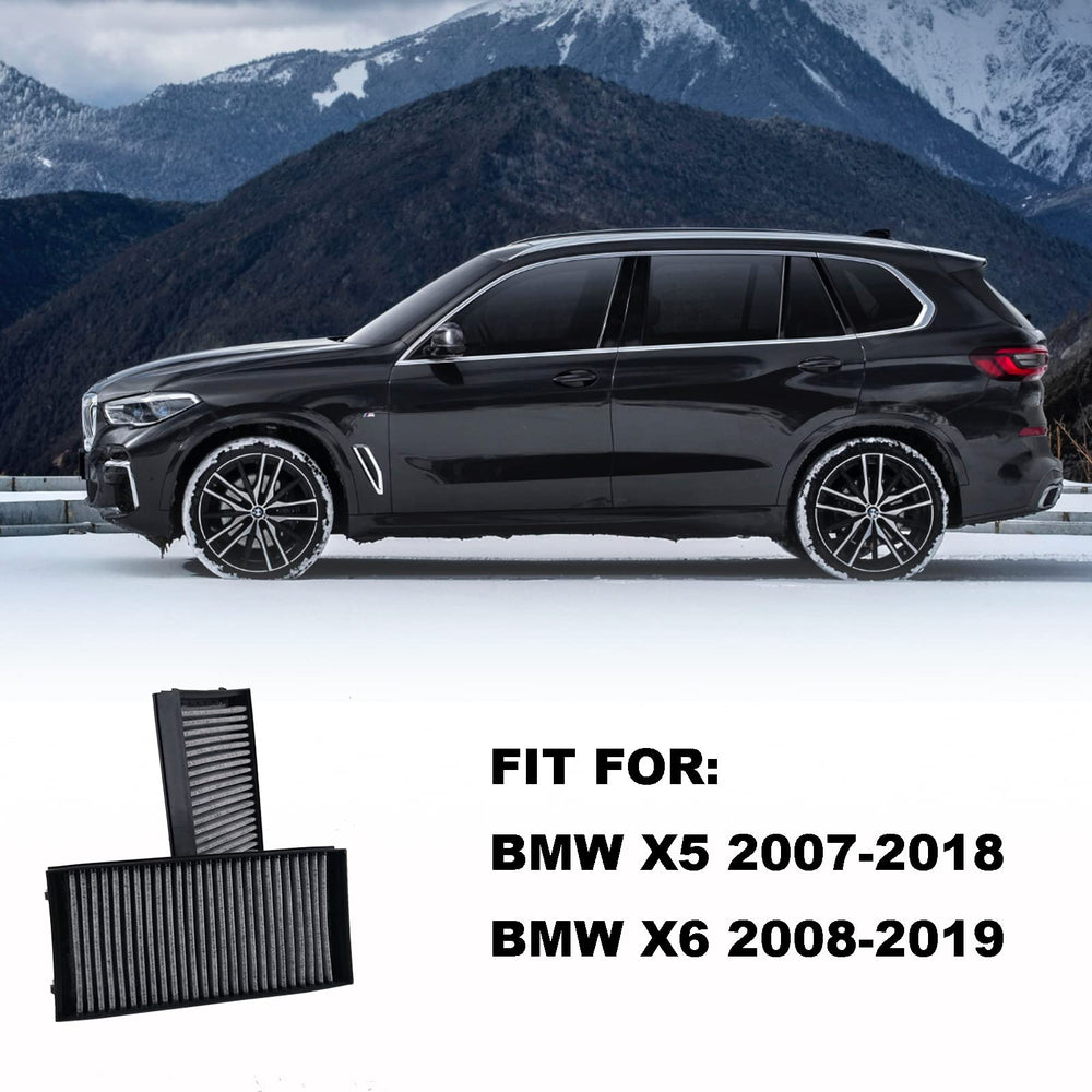 ASTAMOTOR cabin air filter inside BMW X5 with clean air flow