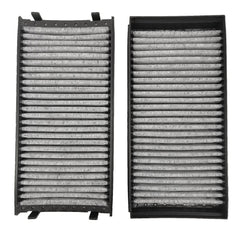 ASTAMOTOR cabin air filter packaging for BMW X5/X6, ready for direct replacement