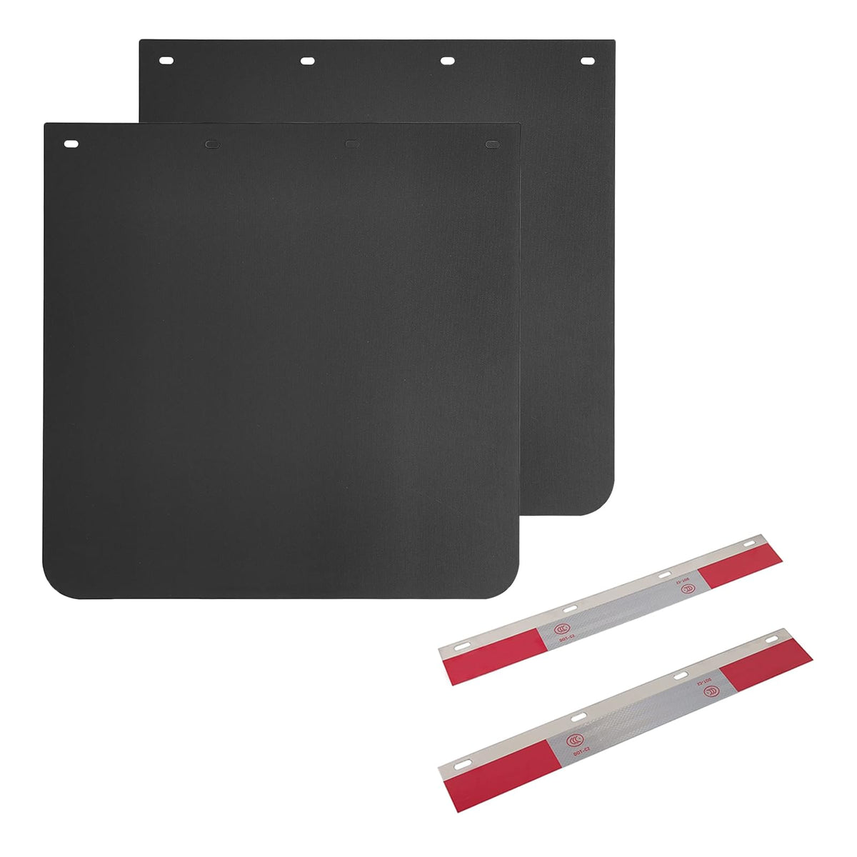 ASTAMOTOR mud flaps 24x24 front view; durable polymer protection against debris.