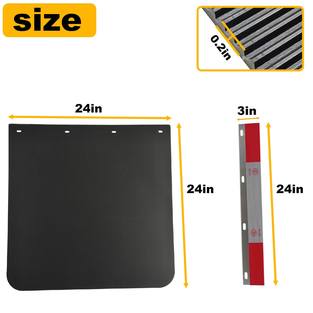 ASTAMOTOR mud flaps 24x24 showcasing rugged polymer construction.