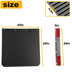ASTAMOTOR mud flaps 24x24 showcasing rugged polymer construction.