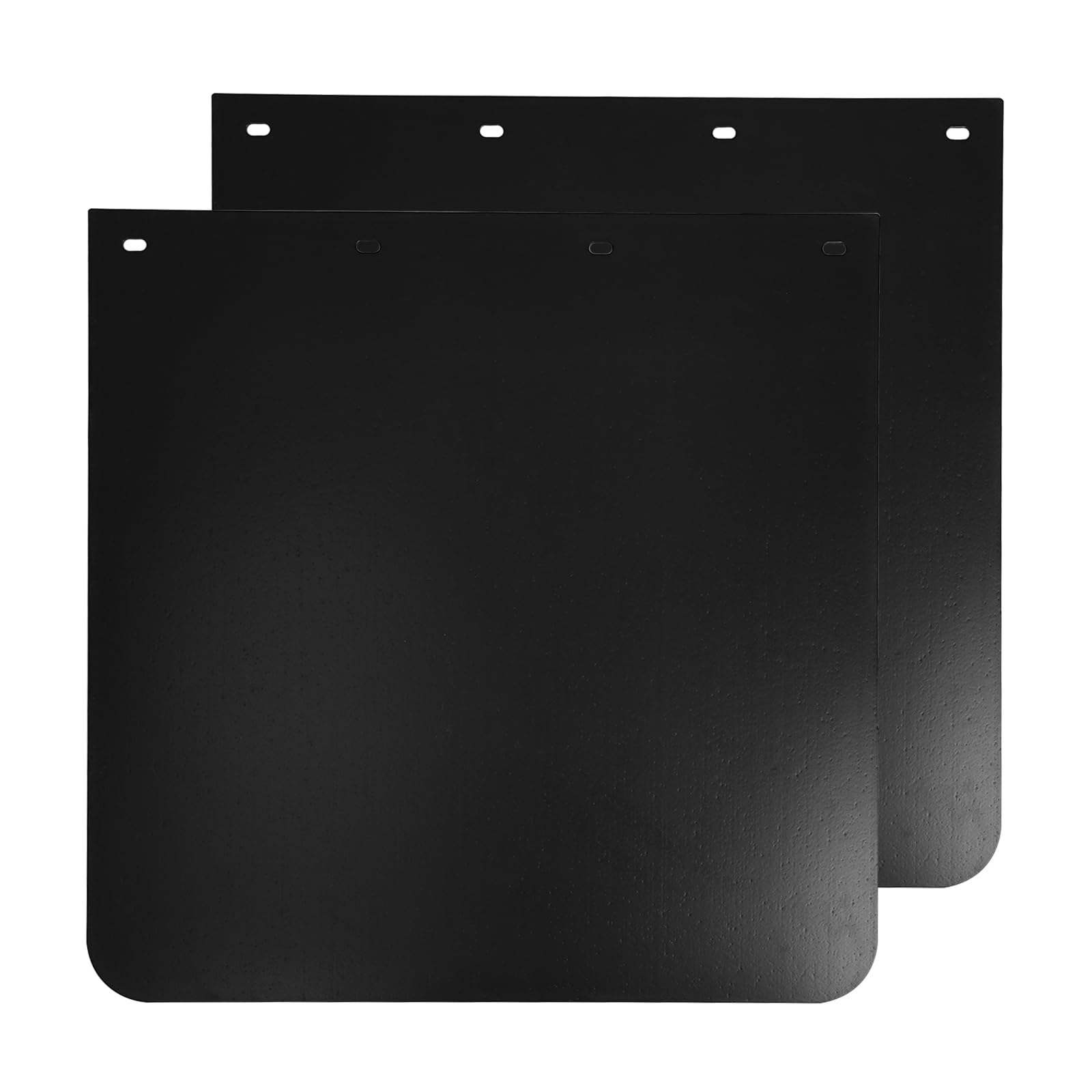 ASTAMOTOR mud flaps 24x24 with wavy grooves channeling water away.
