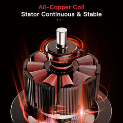 ASTOU V6 3.5L 130A alternator side view highlighting seven-groove pulley and CW rotation